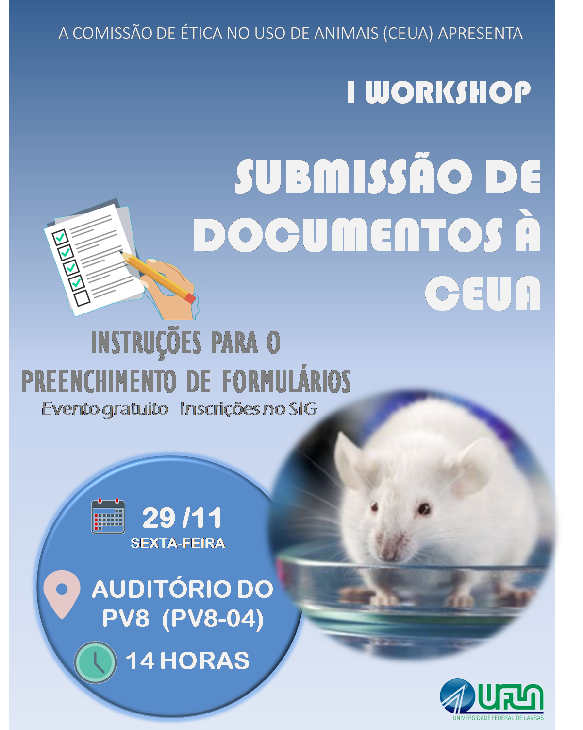 I Workshop de Submissão de Documentos à CEUA